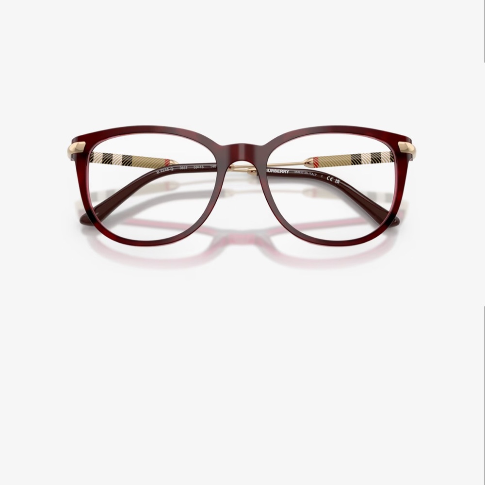 Authentic Burberry B 2255 Q Women's Havana and Bordeaux Eyeglasses! 51-18-140